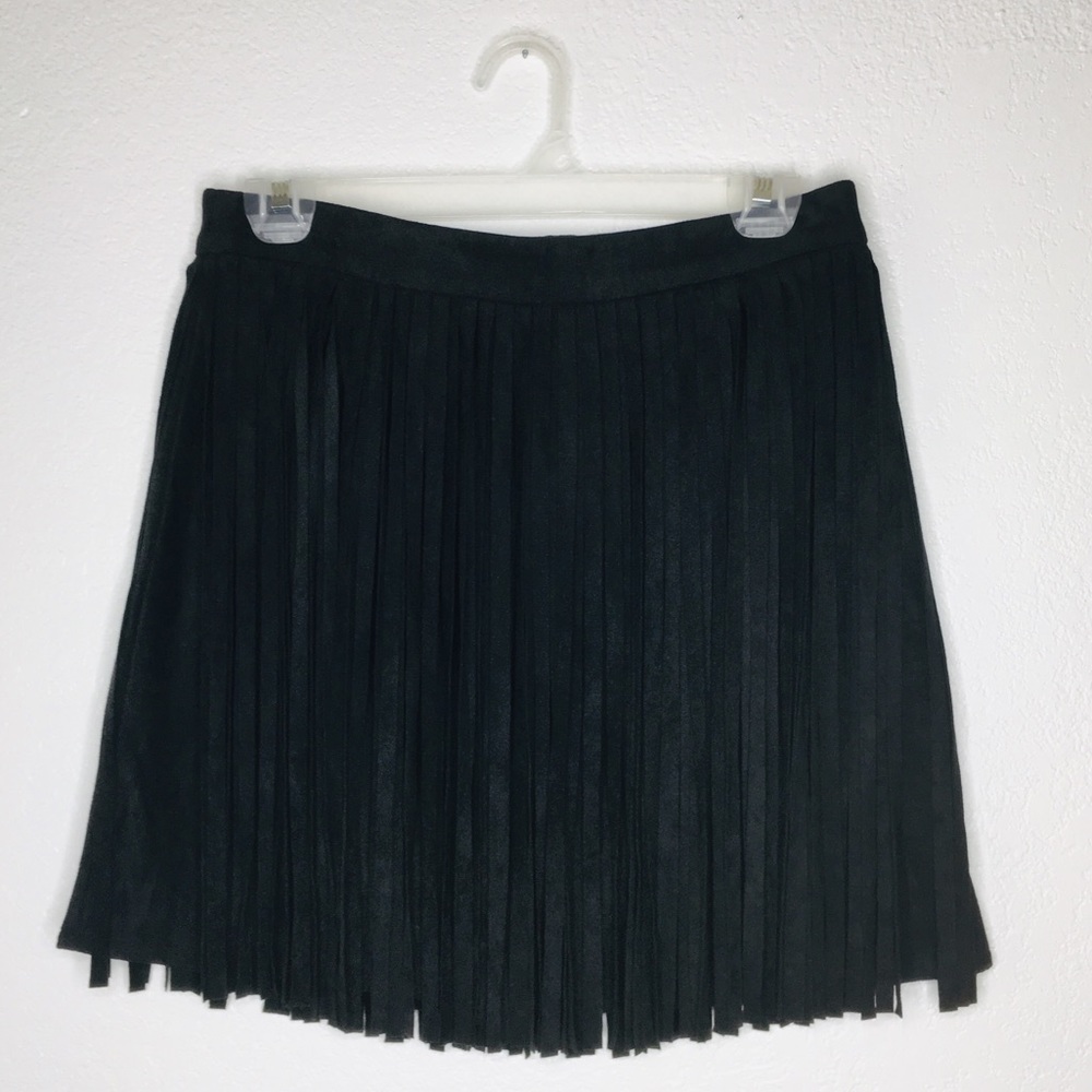 New with tags SAKS Suede fringe skirt